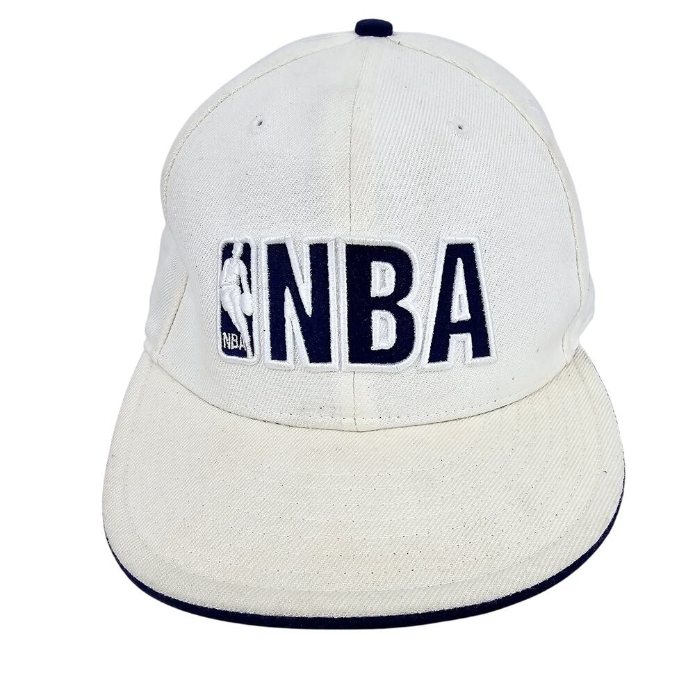 Vintage NBA New Era 59 FIfty Basketball Fitted Hat Cap 7 5/8 Cream & Purple
